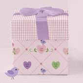 ラブバードハート ラッピングペーパーシート