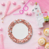 ラブバードパターン ペーパープレート (パーティー)