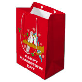 ラブバードパーソナライズされた抱き枕 ミディアムペーパーバッグ (裏面アングル)