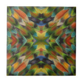 ラブバードフェザー万華鏡のように千変万化するパターン タイル (正面)