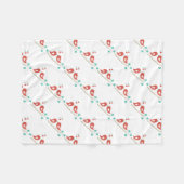 ラブバードフォークアート フリースブランケット (正面(横))