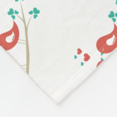 ラブバードフォークアート フリースブランケット (角)