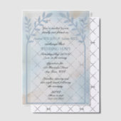 ラブバードフローラアーチピンク結婚ズ ベラム紙招待状 (オフセット (招待状))