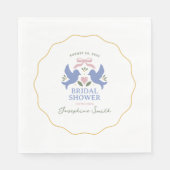 ラブバードブライダルシャワー スタンダードランチョンナプキン (正面)