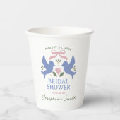 ラブバードブライダルシャワー 紙コップ (正面)