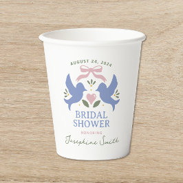 ラブバードブライダルシャワー 紙コップ