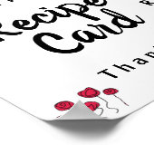 ラブバードプレイスレシピカードはこちらシャワーサイン ポスター (角)