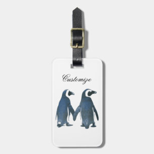 ラブバードペンギンカップルサンダー_コーブ ラゲッジタグ