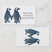 ラブバードペンギンカップルサンダー_コーブ 名刺 (正面/裏面)