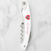 ラブバードペンギンカップル赤いハートサンダーコーブ ソムリエナイフ (正面)