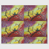 ラブバードラッピング紙 ラッピングペーパー (フラット)