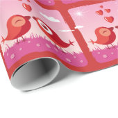 ラブバードラッピング紙 ラッピングペーパー (ロールコーナー)