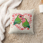 ラブバードラブハート クッション (ブランケット)