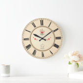 ラブバードローマ数字 ラージ壁時計 (ホーム)