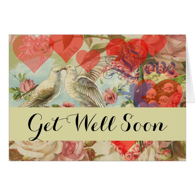 ラブバードヴィンテージアンティークハートラブ (正面横)