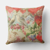 ラブバードヴィンテージアンティークハート アウトドアクッション (裏面)