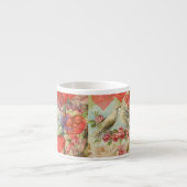 ラブバードヴィンテージアンティークハート エスプレッソカップ (正面)