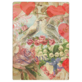 ラブバードヴィンテージアンティークハート クリップボード (裏面)