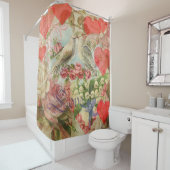 ラブバードヴィンテージアンティークハート シャワーカーテン (インサイチュ)