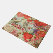 ラブバードヴィンテージアンティークハート ドアマット (アングル)