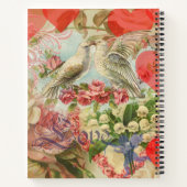 ラブバードヴィンテージアンティークハート ノートブック (裏面)