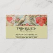 ラブバードヴィンテージアンティークハート 名刺 (裏面)