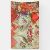 ラブバードヴィンテージアンティークハート 横断幕 (縦)