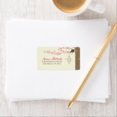 ラブバードヴィンテージケージさくらんぼ花 ラベル (インサイチュ)