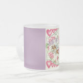 ラブバードヴィンテージバレンタインマグ フロストグラスマグカップ (正面左)