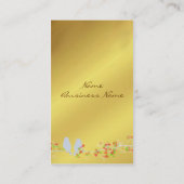 ラブバード付き名刺の金ゴールドトーン 名刺 (裏面)