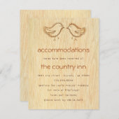 ラブバード付き木こりで情報カードをスケッチ エンクロージャーカード (正面/裏面)