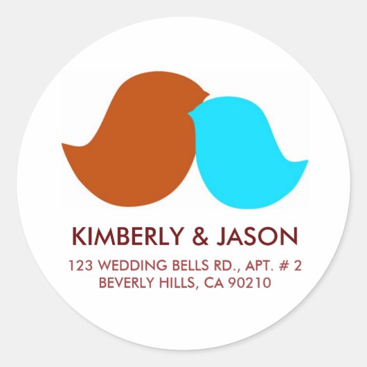 ラブバード住所 シール