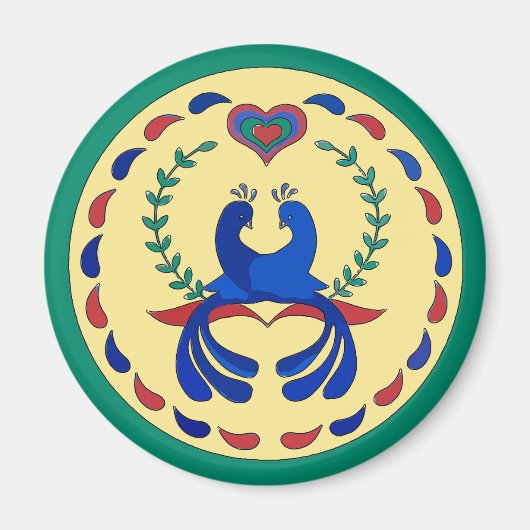 ラブバード六角サインオランダ マグネット (正面)