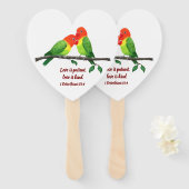 ラブバード感動的ハンドヘルドファン ハンドファン (正面&裏面)