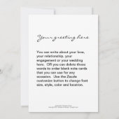 ラブバード映画の恋人の映画のバフロマンチック絵画な 招待状 (裏面)