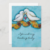 ラブバード映画の恋人の映画のバフロマンチック絵画な 招待状 (正面/裏面)