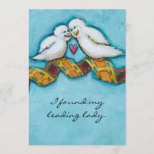 ラブバード映画の恋人の映画のバフロマンチック絵画な 招待状