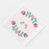 ラブバード春の花紙ナプキン (コーナー)