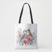ラブバード春の花 トートバッグ (正面)