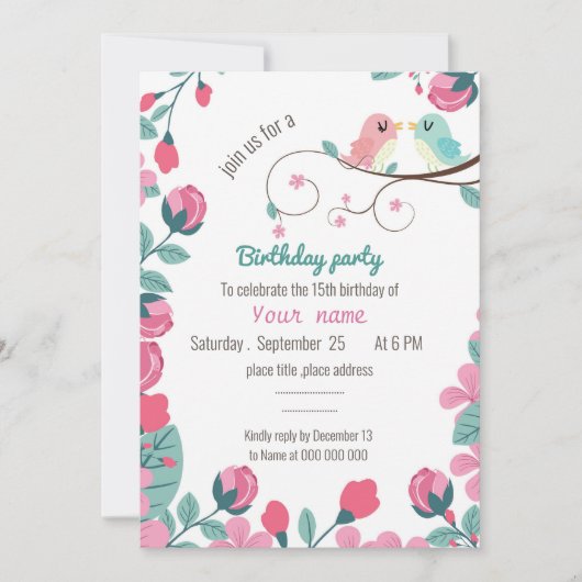 ラブバード春フローラ誕生日パーティー (正面)