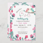 ラブバード春フローラ誕生日パーティー (正面/裏面)