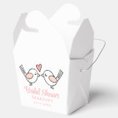 ラブバード漫画ピンクロブバードブライダルシャワー フェイバーボックス (オープン)