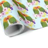 ラブバード熱帯花 ラッピングペーパー (ロールコーナー)