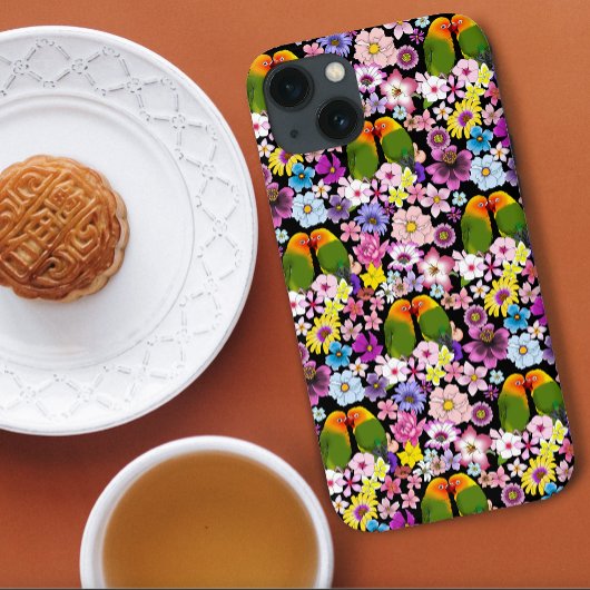 ラブバード熱帯花 Case-Mate iPhoneケース
