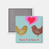 ラブバード磁石 マグネット (正面/裏面)