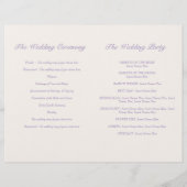 ラブバード紫ピンク大結婚式 プログラム (裏面)