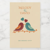 ラブバード結婚のキャンドルラベル フードラベル (シングルラベル)