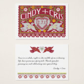 ラブバード結婚ズのバナーはカード英語に有利 (正面&裏面)