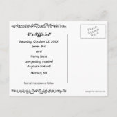 ラブバード結婚ズケーキキスデートを除く 案内ポストカード (裏面)