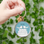 ラブバード結婚ズケーキキス キーホルダー (手)